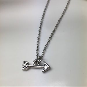Silver Arrow Necklace, Like New! 19 inches long